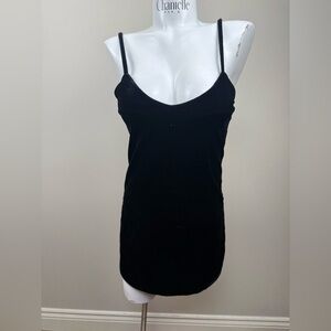 Pixie market black crushed velvet mini black dress extra  small LBD